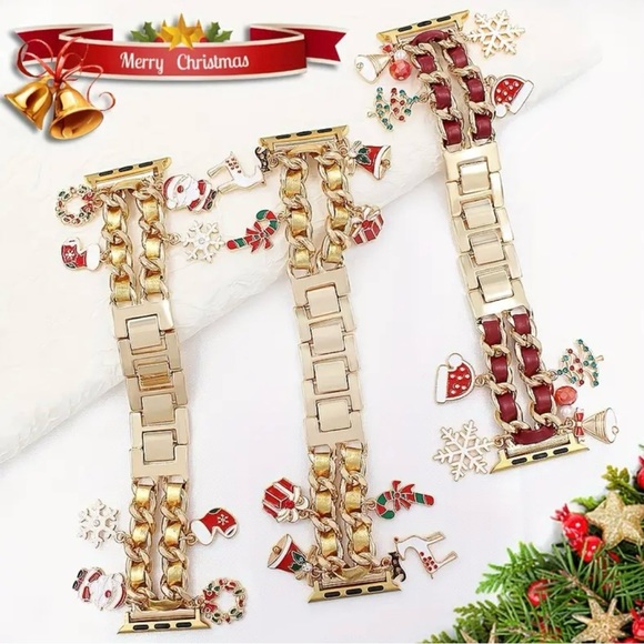 🌼 Christmas Watchband with Charms compatible with Apple Watch - Picture 4 of 8